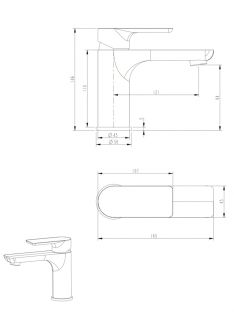 Cмеситель для раковины Grocenberg GB2009 Золото